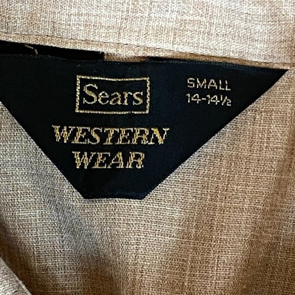 VTG Sears Western Shirt Pearl Snap Flower Chainstitch 70s Cowboy Rodeo S #204B - Picture 7 of 7